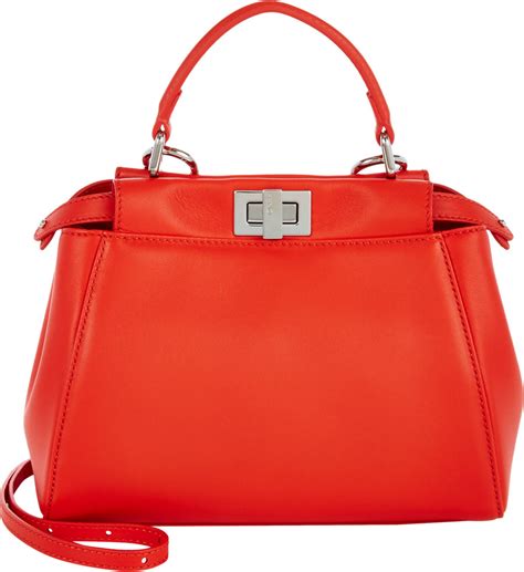 fendi top handle bag red|buy fendi peekaboo bag online.